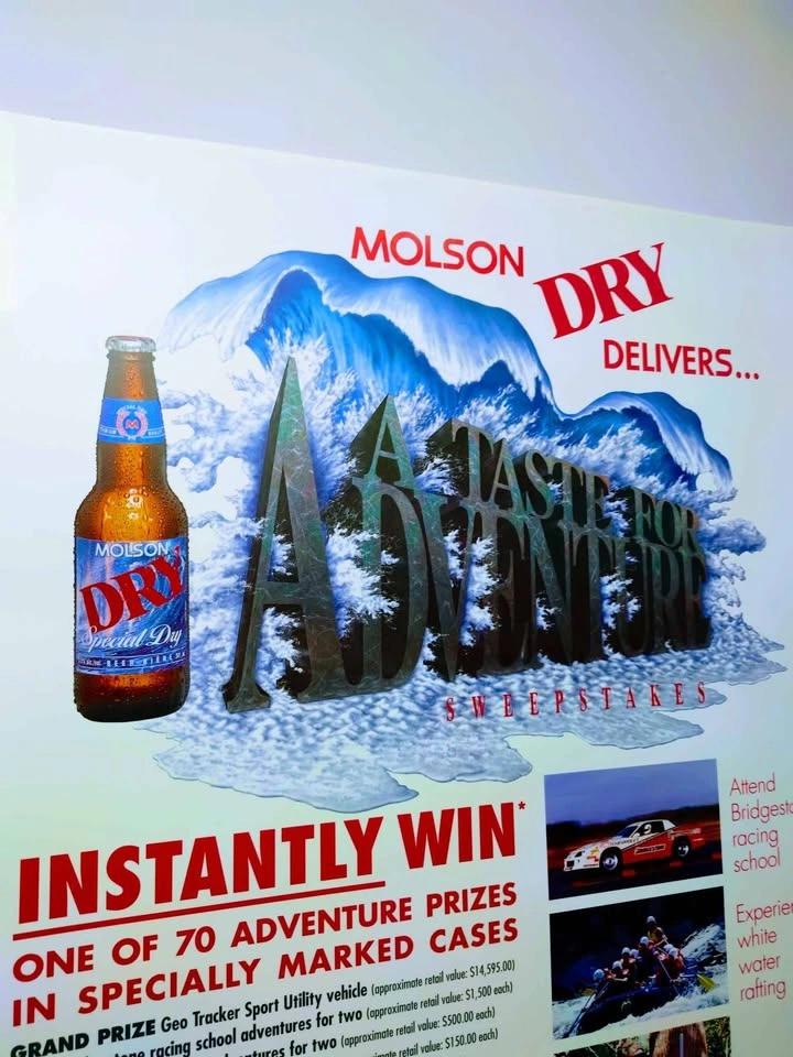 Vintage Rare 1993 Molson Car Advertisement Sign - photo 4
