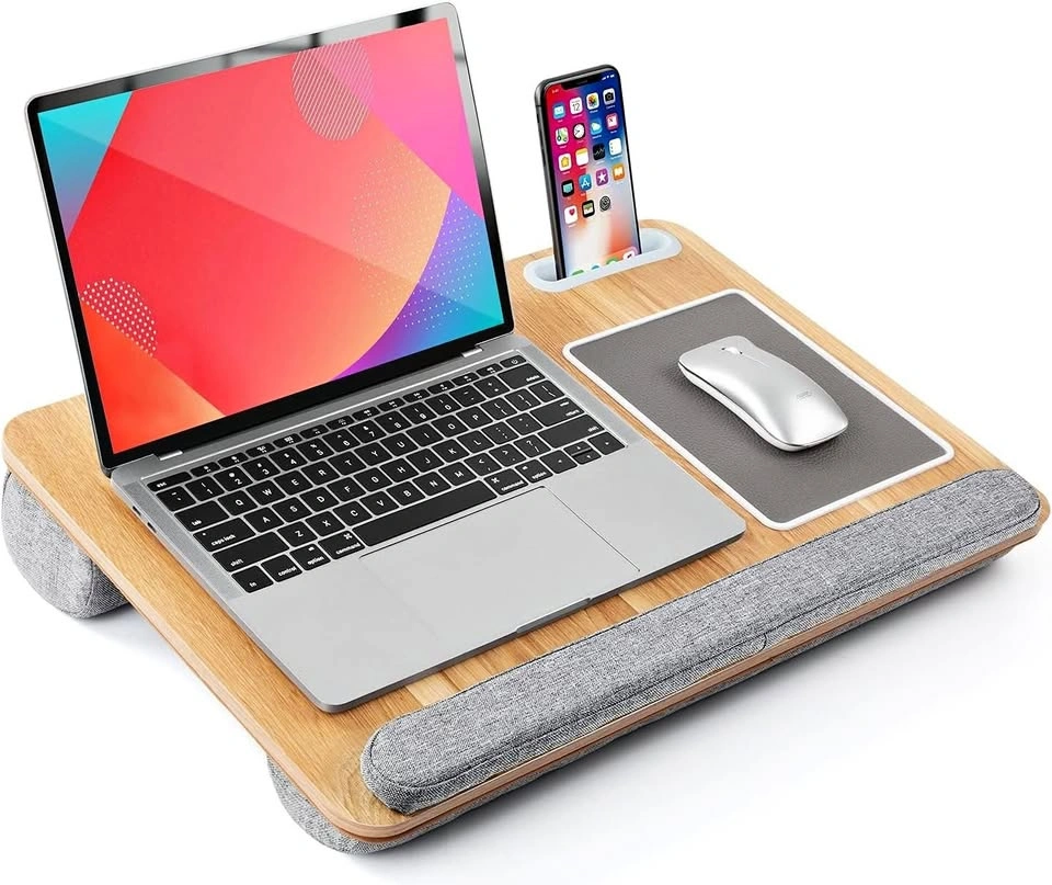 Laptop Lap Desk, Lap Desk with Cushion & Wrist Rest