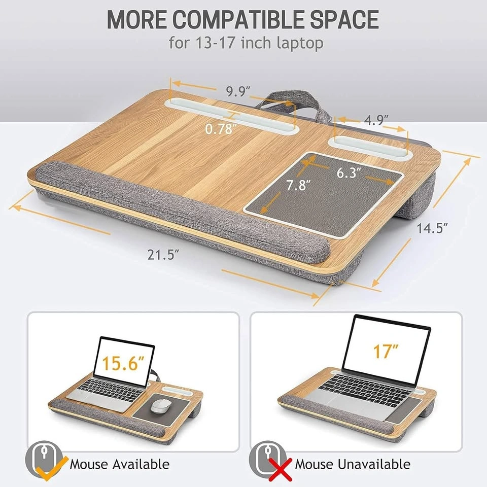 Laptop Lap Desk, Lap Desk with Cushion & Wrist Rest - photo 2