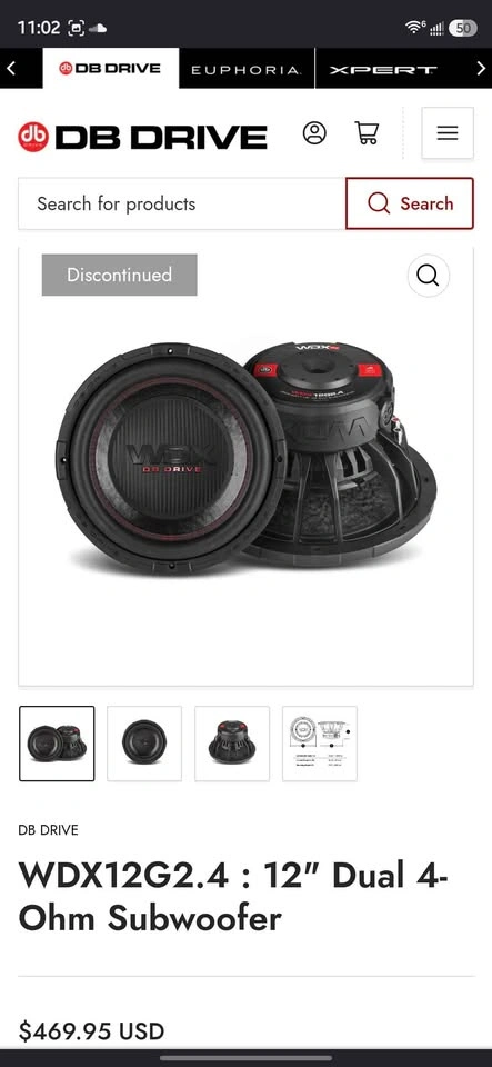DB Drive WDX 12G12.4 2500 Watt 12in Sub - photo 3