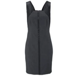 Marc New York Gray & Black Mixed Faux Leather Tank Dress (4)
