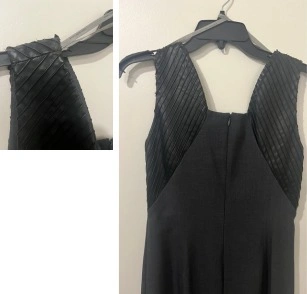Marc New York Gray & Black Mixed Faux Leather Tank Dress (4) - photo 2
