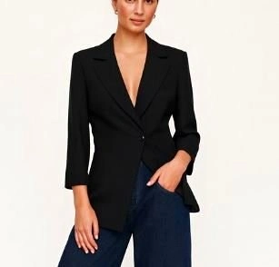 Wilfred Aritzia Selina Black Peplum Jkt (S)