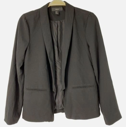 Women's Forever 21 Taupe Shawl Collar Tuxedo Jacket - Size S