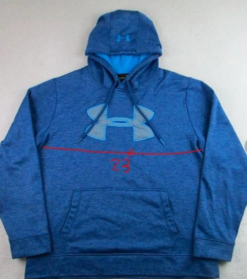 UNDER ARMOUR Hoodie Men's S /Kids XL Blue ColdGear Storm