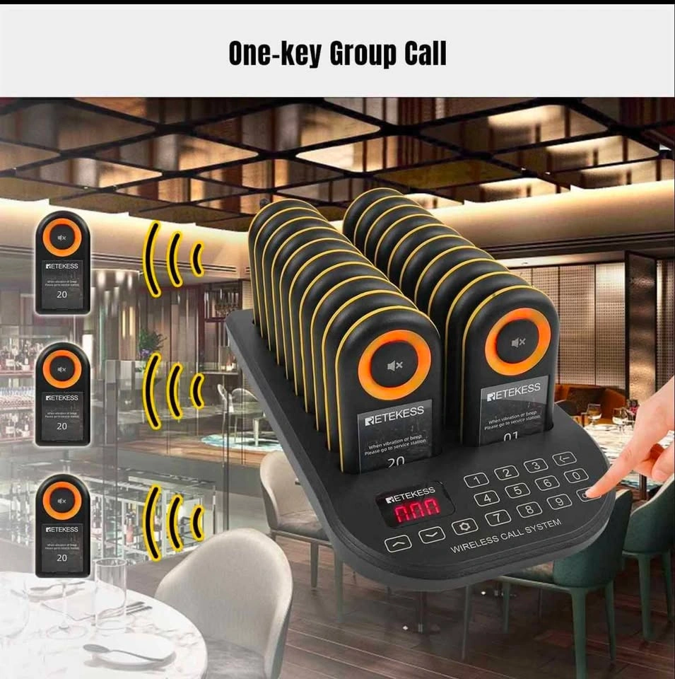 Retekess TD169 Wireless Restaurant Pager System 20 Pagers - photo 4