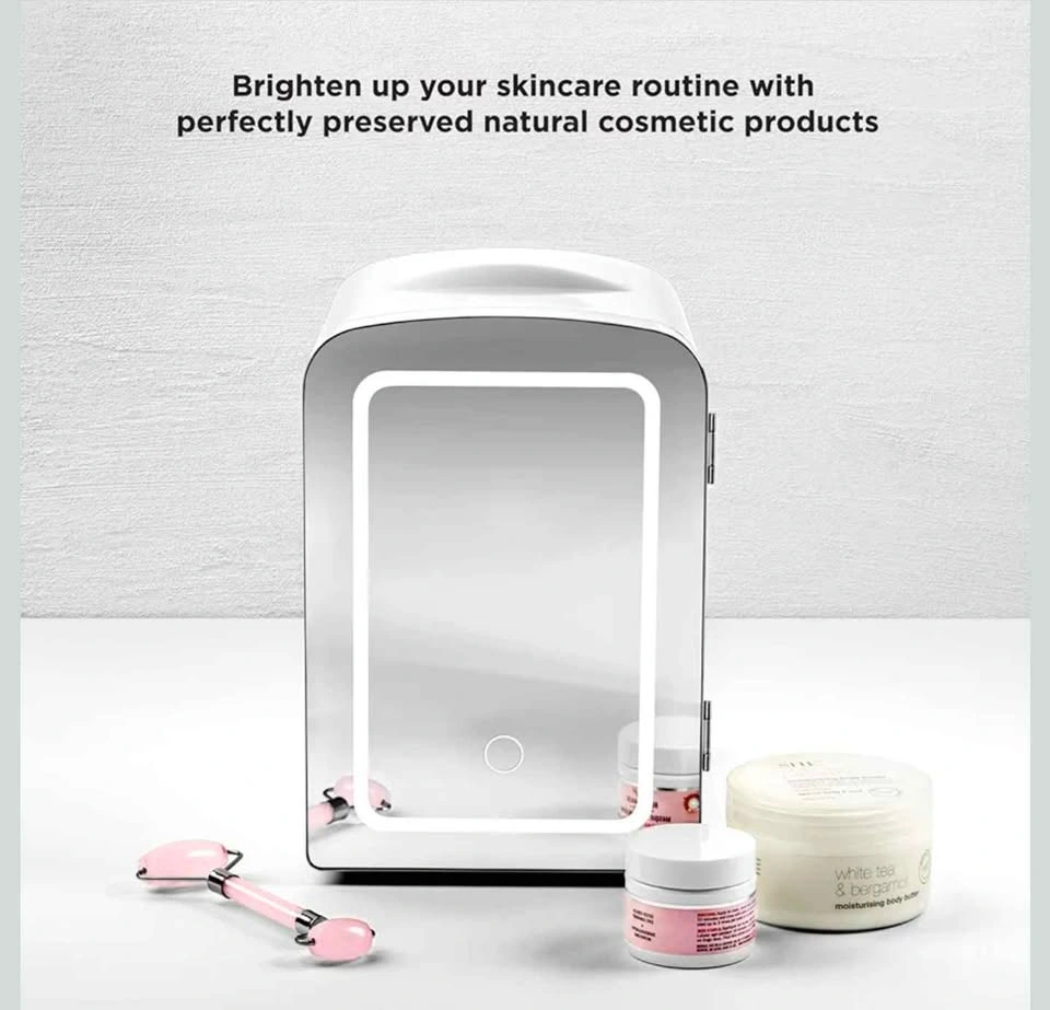 Chefman Portable Mirrored Beauty Fridge With LED Lighting - photo 5