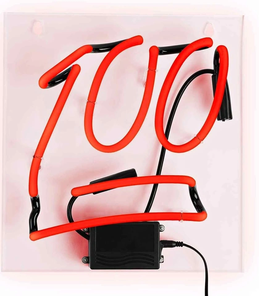Amped & Co 100 Emoji Neon Wall Light, 11x11.8 inches