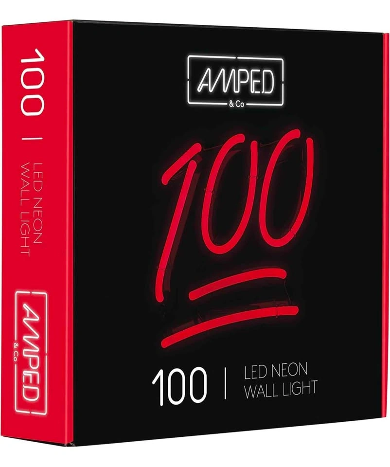 Amped & Co 100 Emoji Neon Wall Light, 11x11.8 inches - photo 3