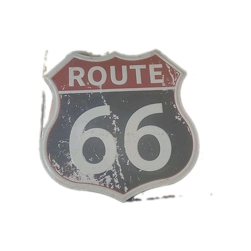 Route 66 Vintage Road Sign Metal Tin Wall Decor 12" x 12"