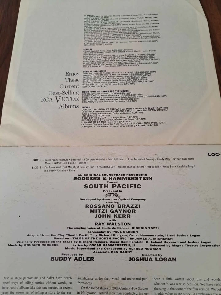 Rodgers and Hammerstein's South Pacific 1958 Vinyl - photo 5