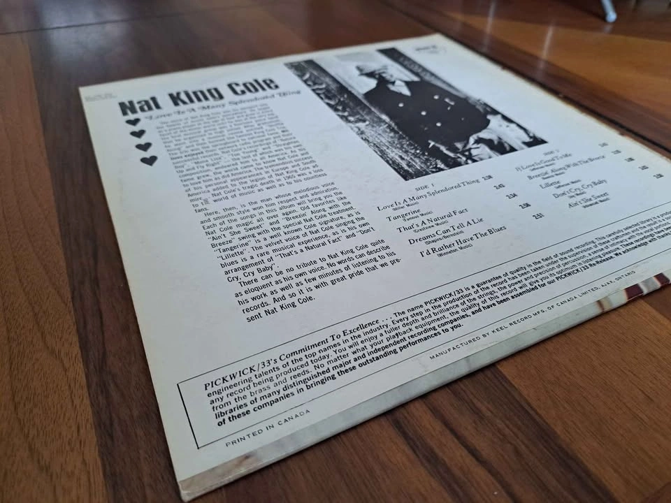 Nat King Cole - Love Is A Many Splendored Thing Vinyl - photo 4
