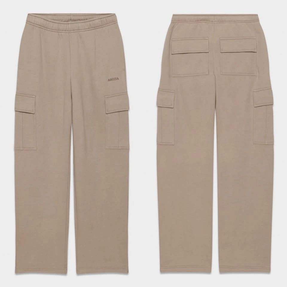 Aritzia Cozy Sweatfleece Mega Cargo Sweatpant in Nomad Taupe - photo 2
