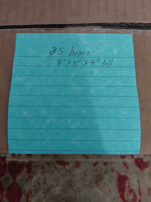85-Pack Uline Shipping / Gift Boxes (8 x 8 x 4 inches) - photo 2