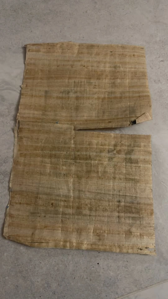 Egyptian Papyrus Painting, Pharaoh Scene - photo 2