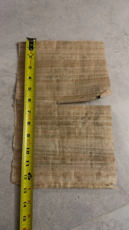 Egyptian Papyrus Painting, Pharaoh Scene - photo 3