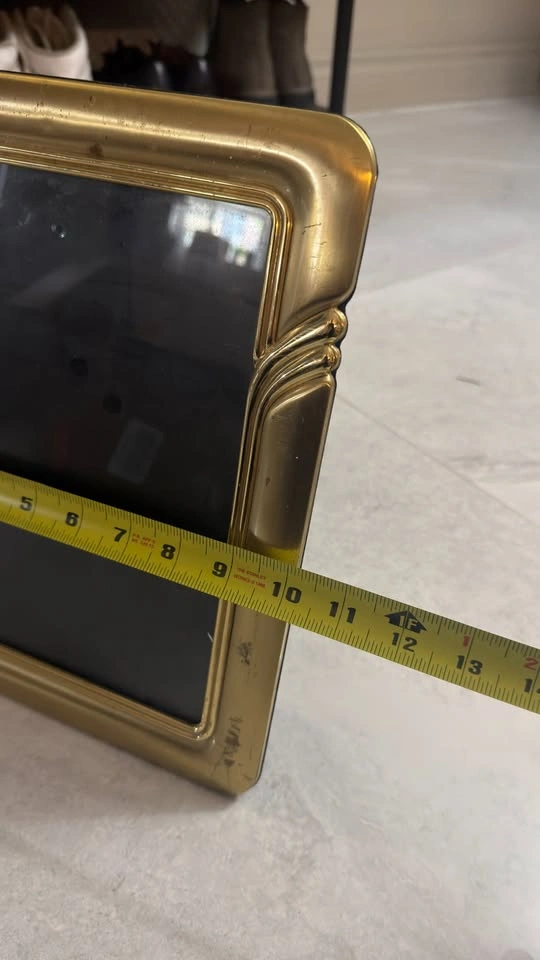 Gold Tone Picture Frame with Easel Stand - photo 4