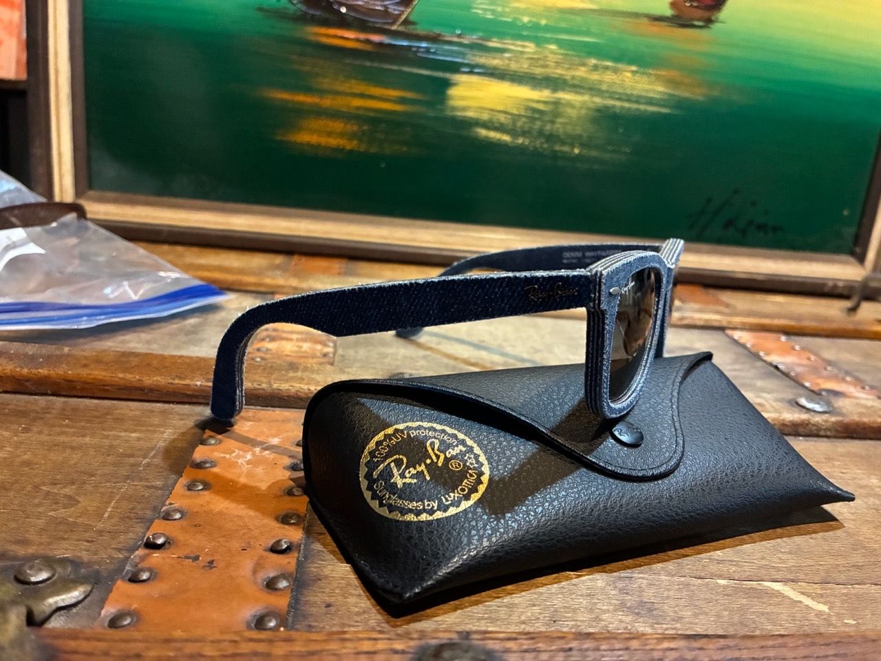 RARE Ray-Ban Original Denim Wayfarer Sunglasses (RB2140 1163/71)