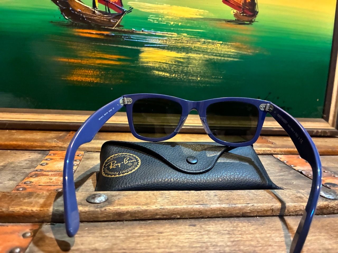 RARE Ray-Ban Wayfarer Rare Prints Madreperla Blue RB2140-A - photo 4