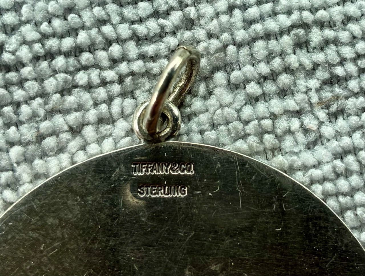 Vtg Tiffany & Co Sterling “Jumbo” Round Blank Pendant Disc Charm - photo 2