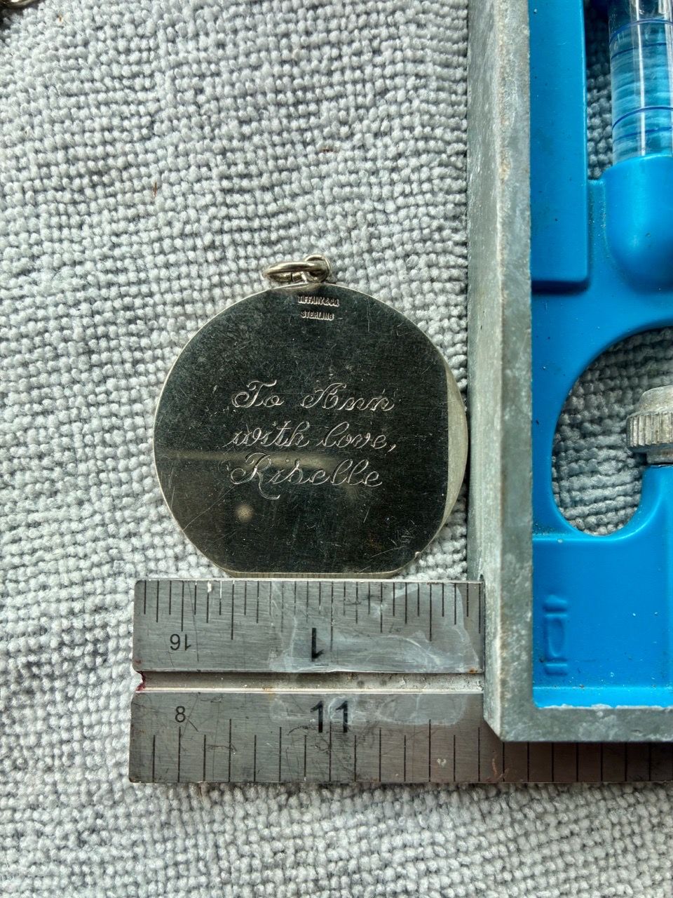 Vtg Tiffany & Co Sterling “Jumbo” Round Blank Pendant Disc Charm - photo 4