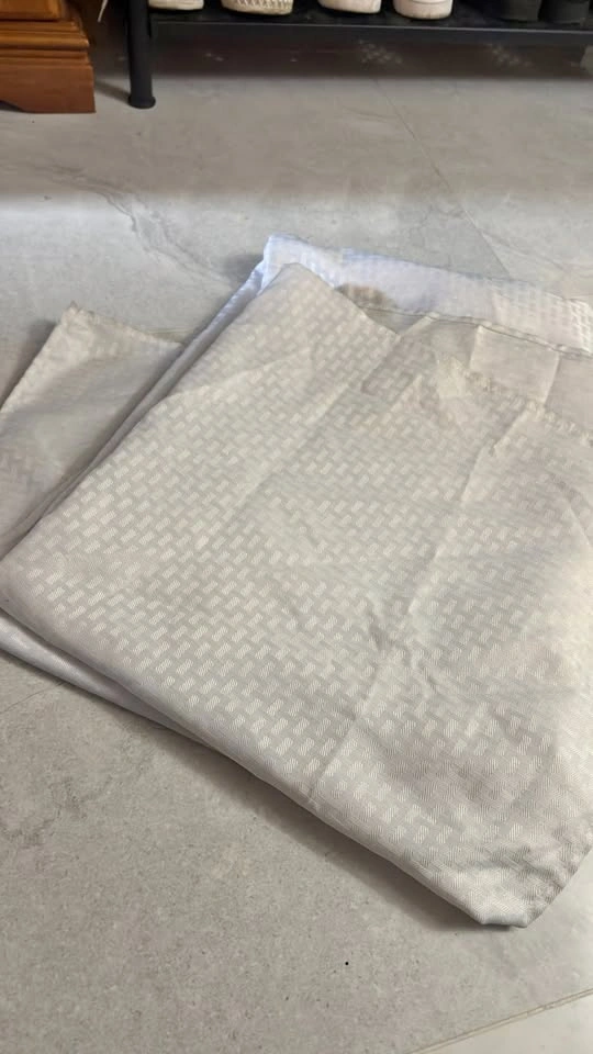 White / Off White Shower Curtain