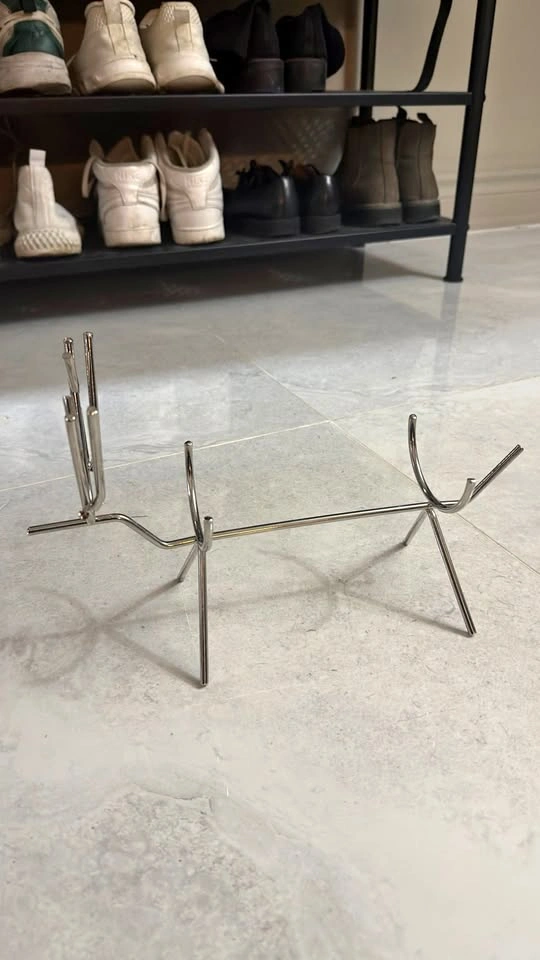 Silver Reindeer Wine Bottle Holder
