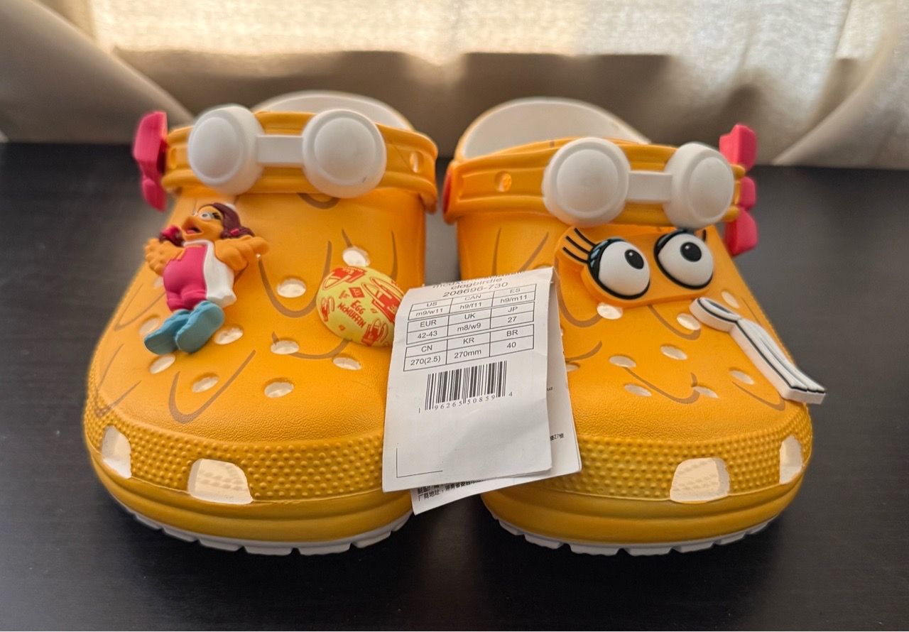 McDonalds Crocs Classic Clog Birdie 2023 Yellow Size 9