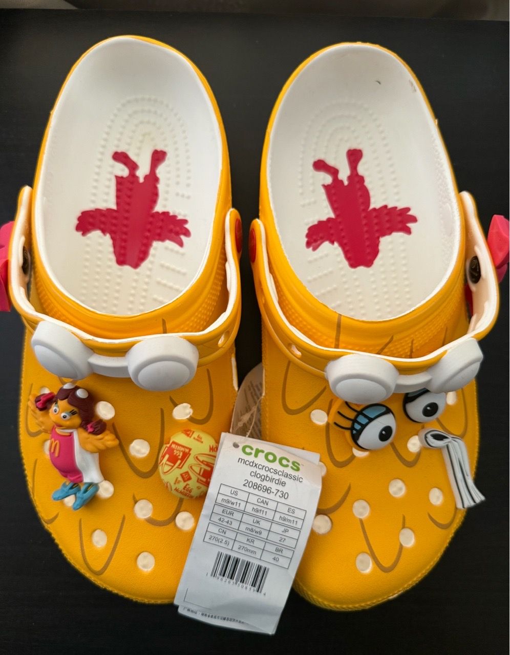McDonalds Crocs Classic Clog Birdie 2023 Yellow Size 9 - photo 2