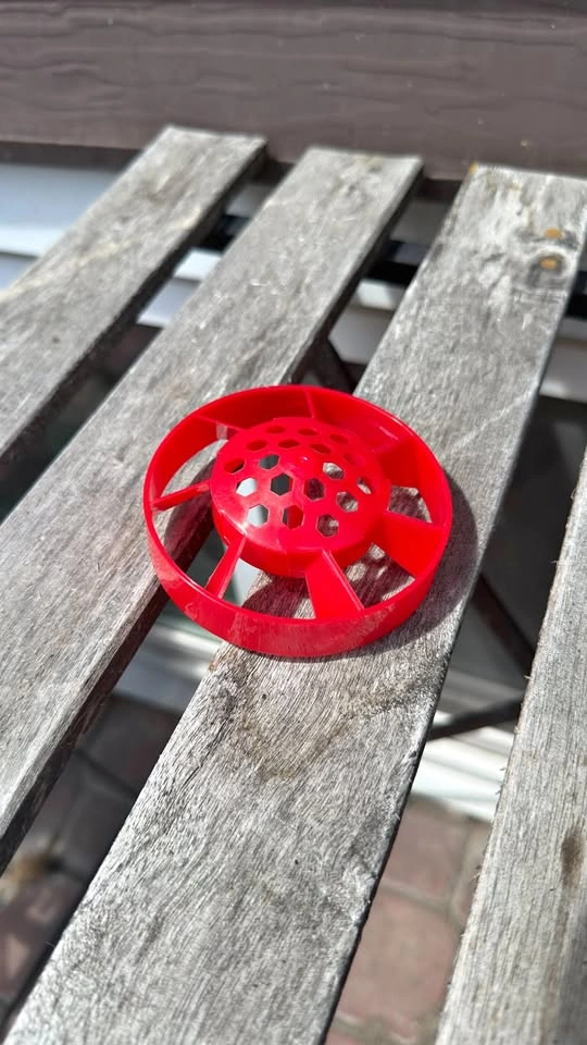 Red Plastic Organizer Tray Lid