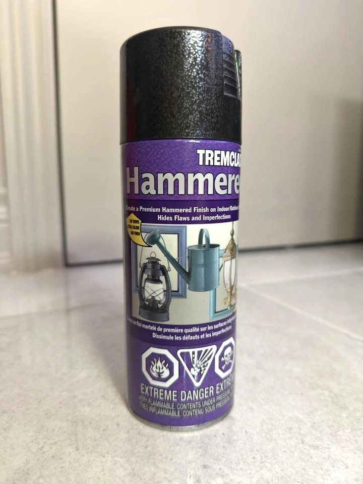 Tremclad Hammered Finish Black Spray Paint New Full Can