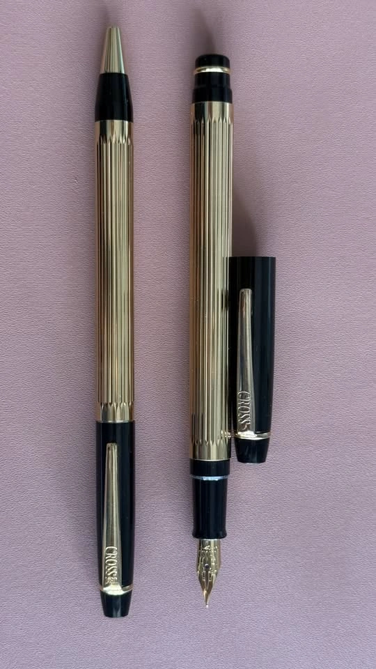 Cross Metropolis Fountain Pen and Ballpoint Set- Black w Gold - photo 2