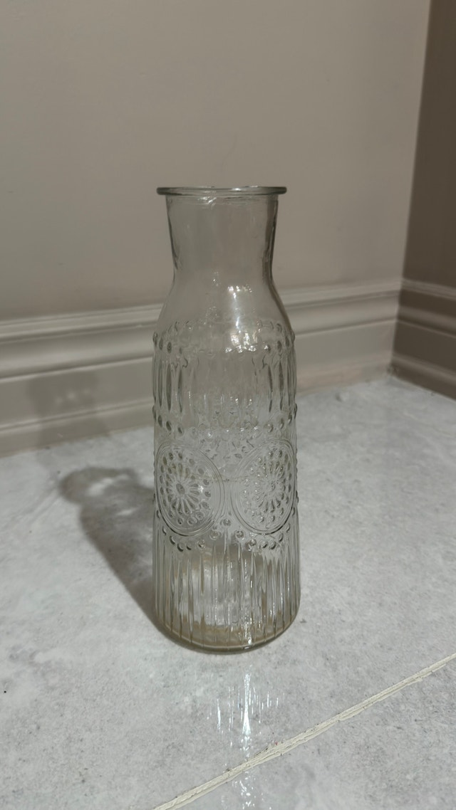 Clear Glass Decorative Vase