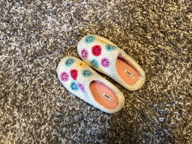 Smiley face slippers