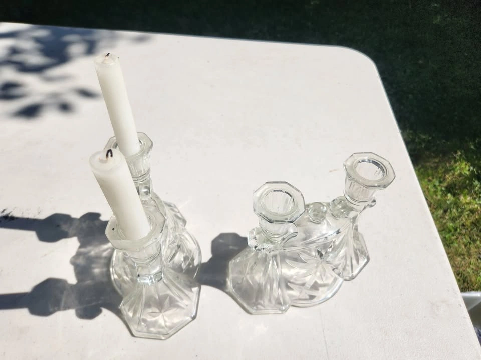 Vintage Anchor Hocking Candle Holders, set of 2 - photo 2