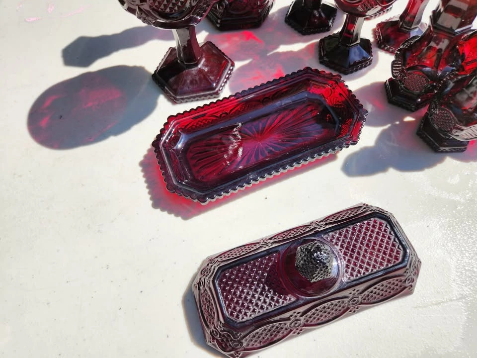 Avon Cape Cod Ruby Red Dish Set, 11 pieces - photo 5