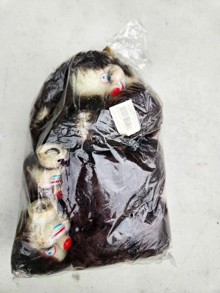 Bag of Clown Doll Heads, 10 pieces