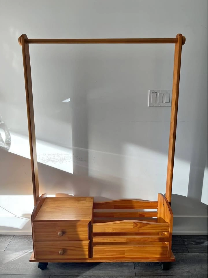 Moving - wooden clothing hanger