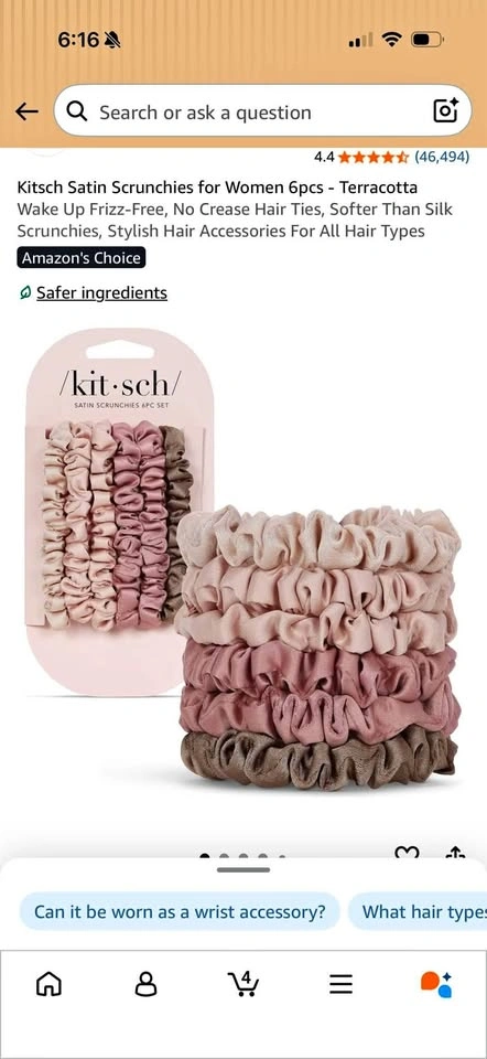 Kitsch satin scrunchies