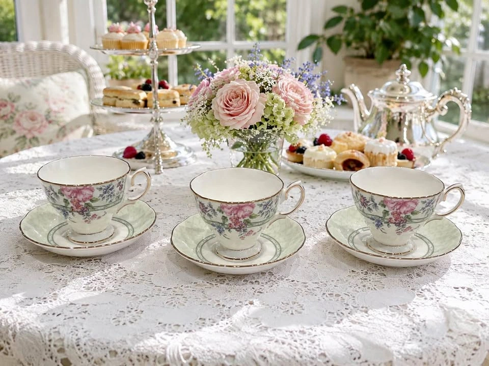 Royal Albert Tea Cups (3) Hartington  Bone China