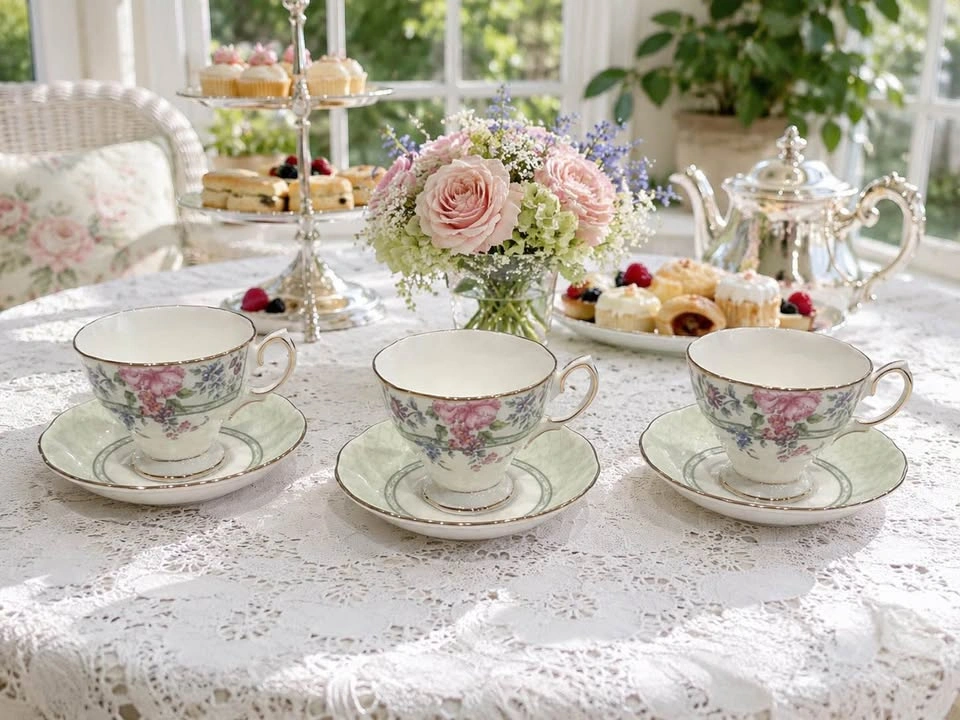 Royal Albert Tea Cups (3) Hartington  Bone China - photo 2