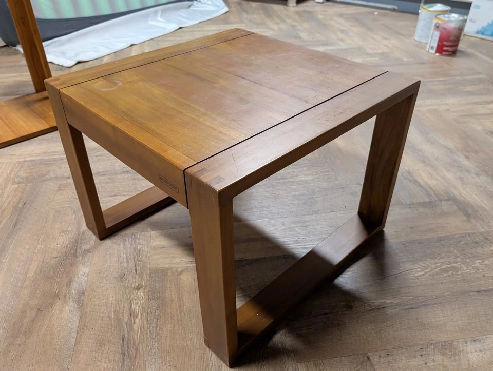 Solid Teak Side Table and Coffee Table Set - photo 2
