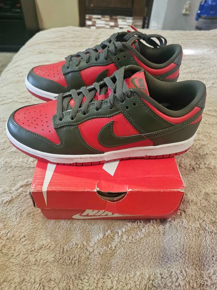 Nike Dunk Low Cargo Khaki Mystic Red - photo 2
