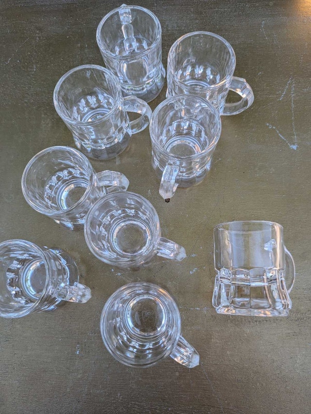 Beer Mug Shot Glass Set of 9