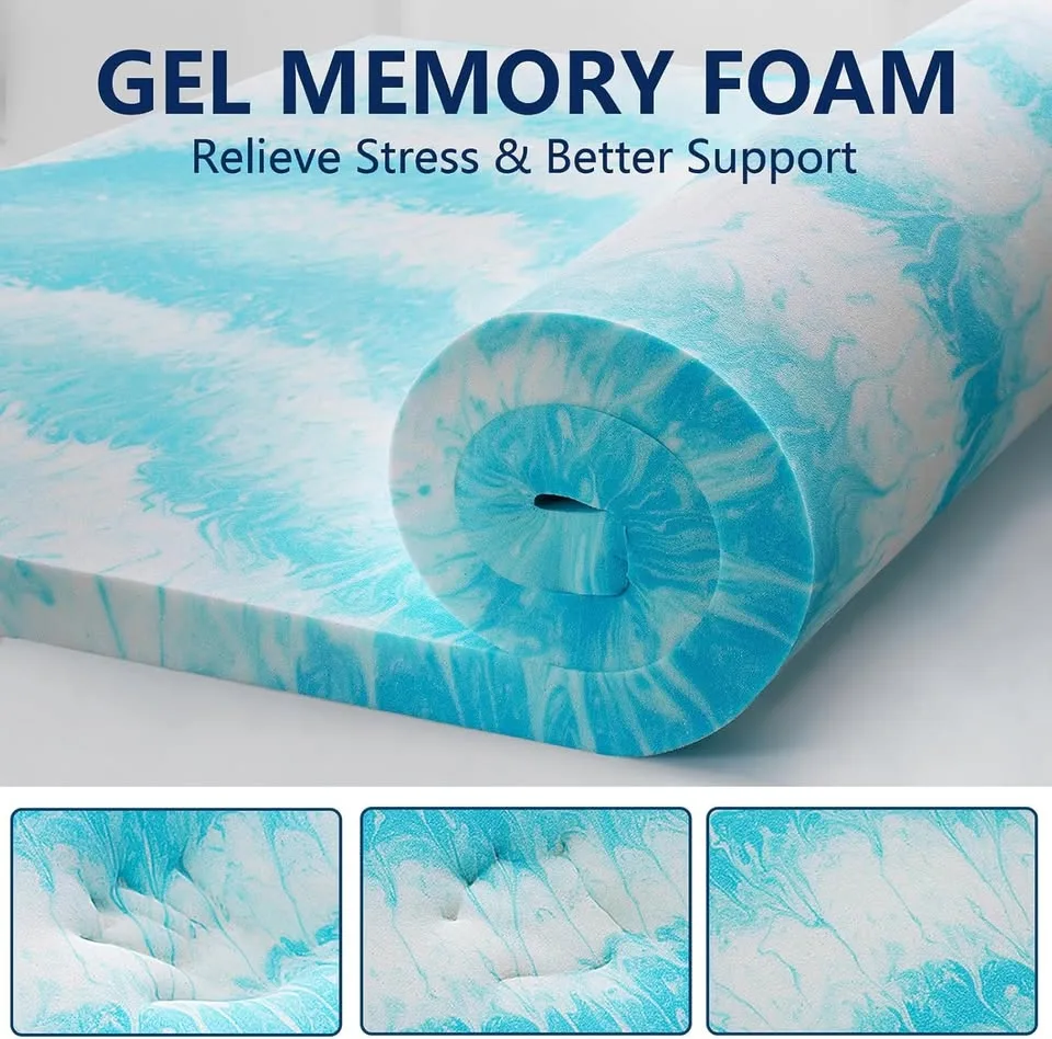 3" Dual Layer Gel Memory Foam Mattress Topper Full image indicator(4)