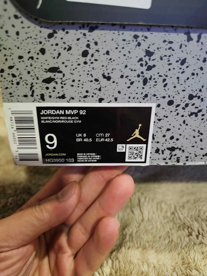 Brand new Jordan MVP 92 Size 9 black & white colorway - photo 5