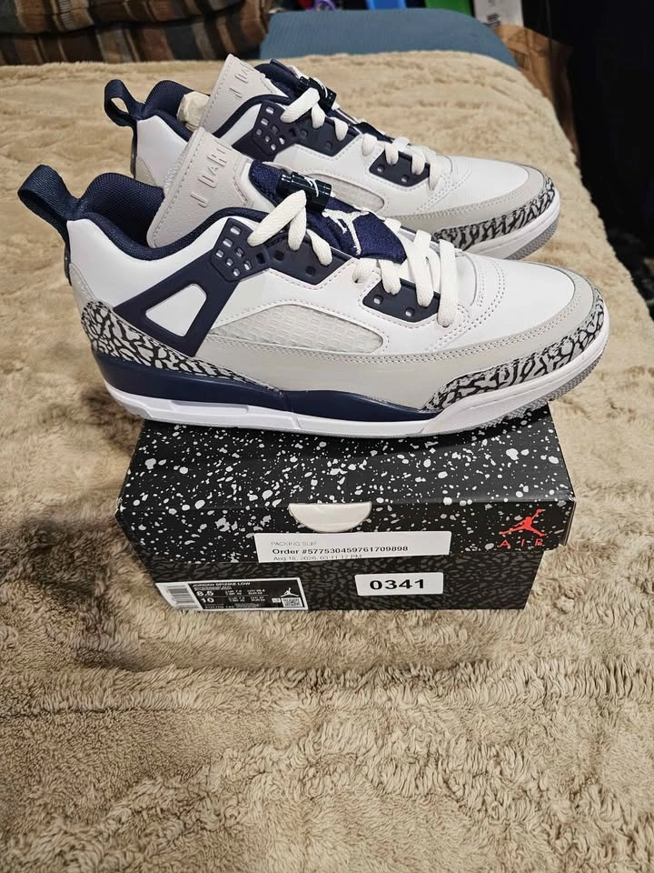 Brand New Jordan Spizike Low (White Midnight Navy) - photo 3