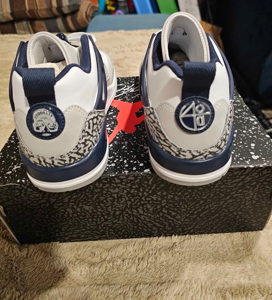 Brand New Jordan Spizike Low (White Midnight Navy) - photo 4