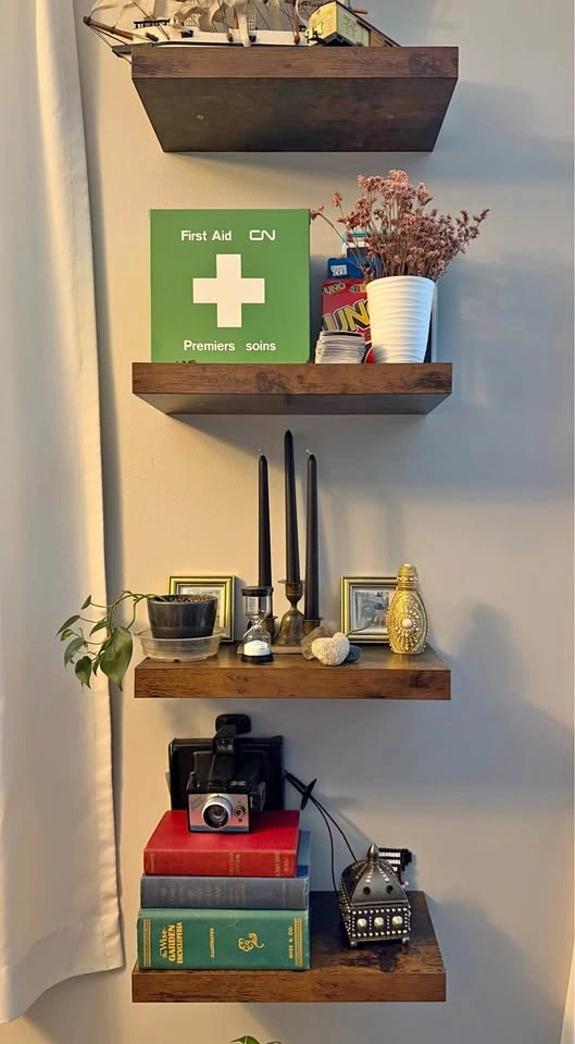 Floating Shelves (4)- Rustic Brown