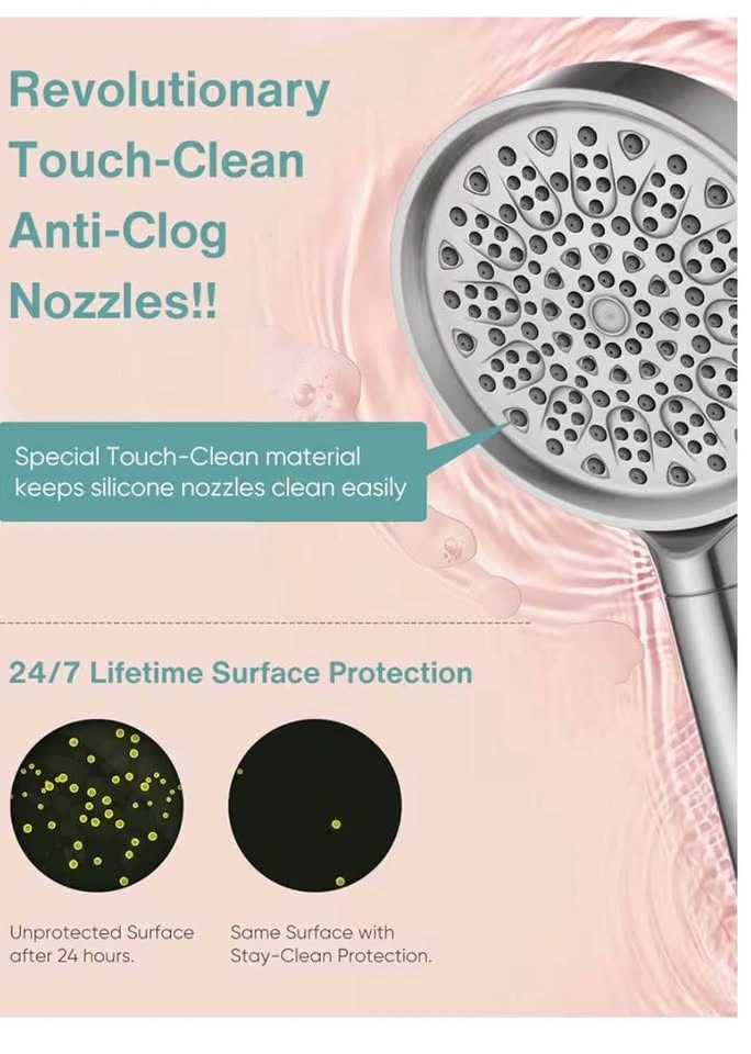 NEW COBBE Filtered Shower Head w/ 6 Spray Modes & 1.5m Hose - photo 5